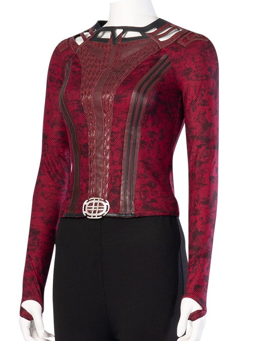 Doctor Strange In The Multiverse Of Madness Scarlet Witch Wanda Maximoff Upgrade Version Halloween Cosplay Costume Red Top