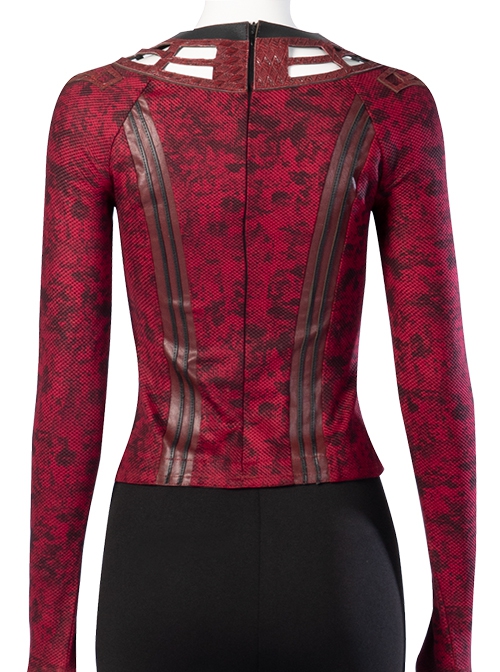 Doctor Strange In The Multiverse Of Madness Scarlet Witch Wanda Maximoff Upgrade Version Halloween Cosplay Costume Red Top