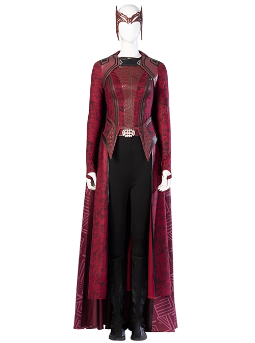 Doctor Strange In The Multiverse Of Madness Scarlet Witch Wanda Maximoff Upgrade Version Halloween Cosplay Costume Red Top