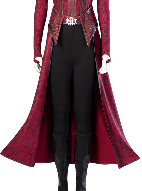 Doctor Strange In The Multiverse Of Madness Scarlet Witch Wanda Maximoff Upgrade Version Halloween Cosplay Costume Red Apron