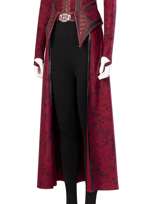 Doctor Strange In The Multiverse Of Madness Scarlet Witch Wanda Maximoff Upgrade Version Halloween Cosplay Costume Red Apron