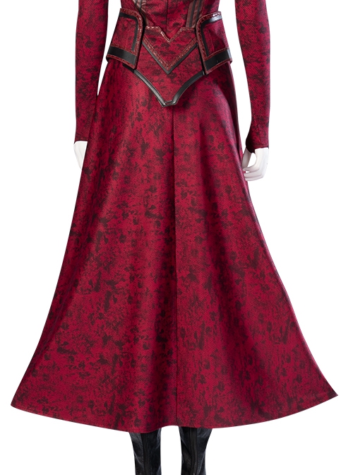 Doctor Strange In The Multiverse Of Madness Scarlet Witch Wanda Maximoff Upgrade Version Halloween Cosplay Costume Red Apron