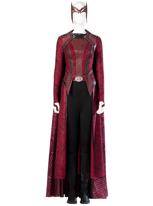 Doctor Strange In The Multiverse Of Madness Scarlet Witch Wanda Maximoff Upgrade Version Halloween Cosplay Costume Red Apron