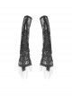 Black Embroidery Lace Elegant Sexy Gothic Mesh Long Gloves