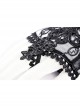 Black Embroidery Lace Elegant Sexy Gothic Mesh Long Gloves