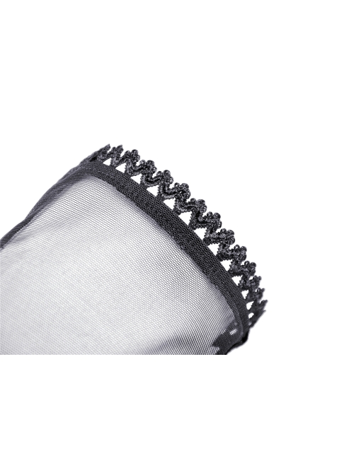 Black Embroidery Lace Elegant Sexy Gothic Mesh Long Gloves