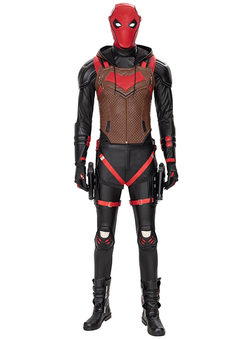 Game Batman Gotham Knights Red Hood Jason Todd Halloween Cosplay Costume Vest And Breastplate