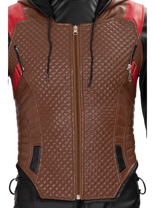 Game Batman Gotham Knights Red Hood Jason Todd Halloween Cosplay Costume Vest And Breastplate