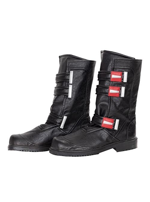 Game Batman Gotham Knights Red Hood Jason Todd Halloween Cosplay Accessories Black Boots