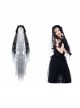 Gothic Lolita Black Lace Wedding Bride Cross Pendant Veil