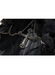 Gothic Lolita Black Lace Wedding Bride Cross Pendant Veil