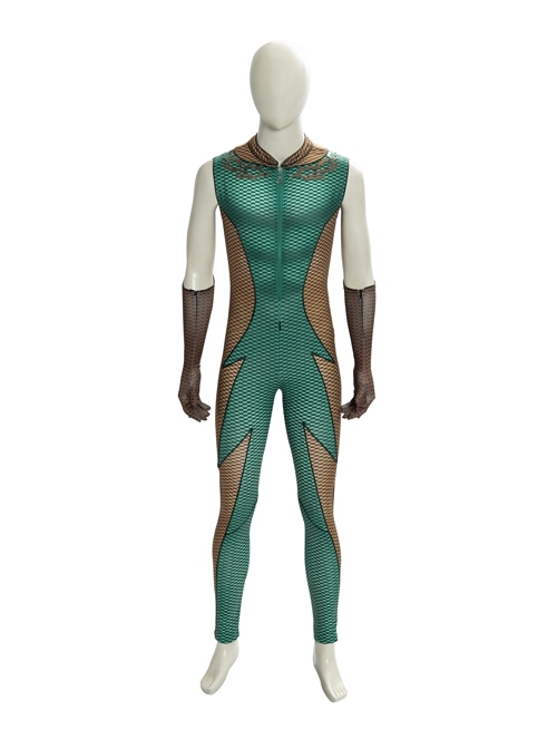 The Boys The Deep Battle Suit Halloween Cosplay Costume Green Bodysuit