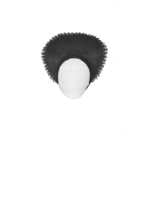 Lovely Black Lace Pure Color Hat Gothic Lolita Bonnet