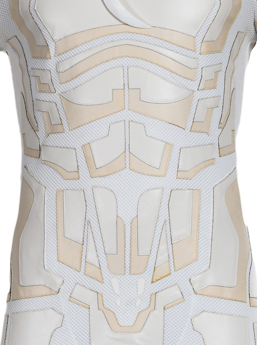Marvel Comics Werewolf By Night Moon Knight Marc Spector White Battle Suit Halloween Cosplay Costume White Bodysuit