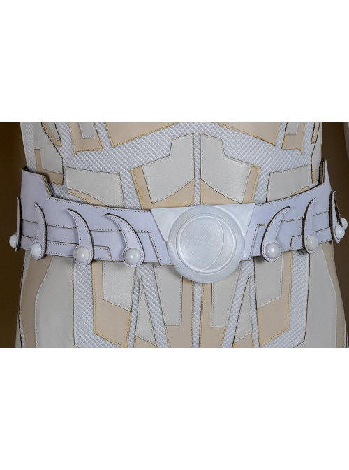 Marvel Comics Werewolf By Night Moon Knight Marc Spector White Battle Suit Halloween Cosplay Accessories White Waistband