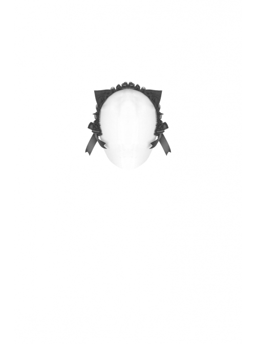 Gothic Black Lace Cute Cat Ears Bowknot Headwear