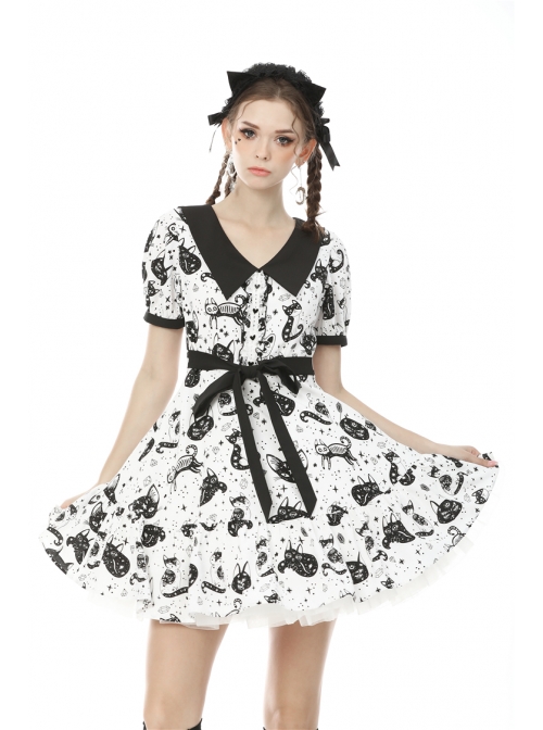 Gothic Black Lace Cute Cat Ears Bowknot Headwear