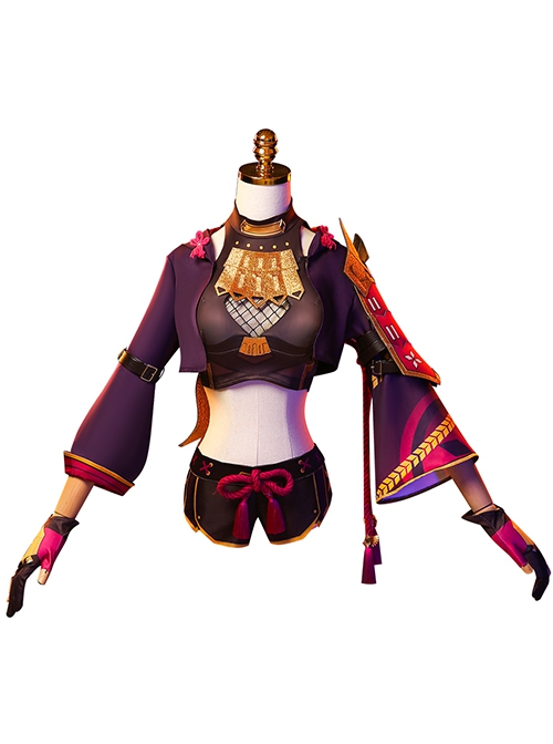 Game Genshin Impact Kuki Shinobu Outfit Halloween Cosplay Costume Full Set