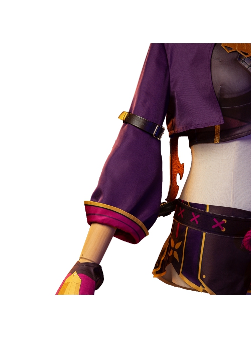Game Genshin Impact Kuki Shinobu Outfit Halloween Cosplay Costume Full Set