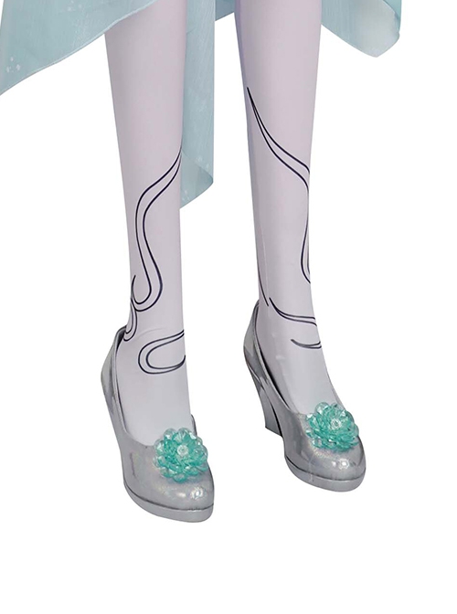 Game Naraka Bladepoint Justina Gu Outfit Glacial Cascade Halloween Cosplay Accessories Shoes