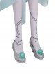 Game Naraka Bladepoint Justina Gu Outfit Glacial Cascade Halloween Cosplay Accessories Shoes