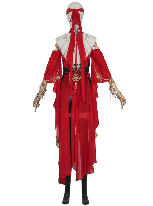 Game Naraka Bladepoint Viper Ning Outfit Hongchuan Maiden Halloween Cosplay Costume Full Set