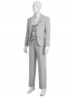 TV Drama Moon Knight Marc Spector Mr. Knight Costume Gray Suit Halloween Cosplay Costume Set