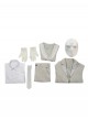 TV Drama Moon Knight Marc Spector Mr. Knight Costume Gray Suit Halloween Cosplay Costume Set