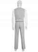 TV Drama Moon Knight Marc Spector Mr. Knight Costume Gray Suit Halloween Cosplay Costume Set