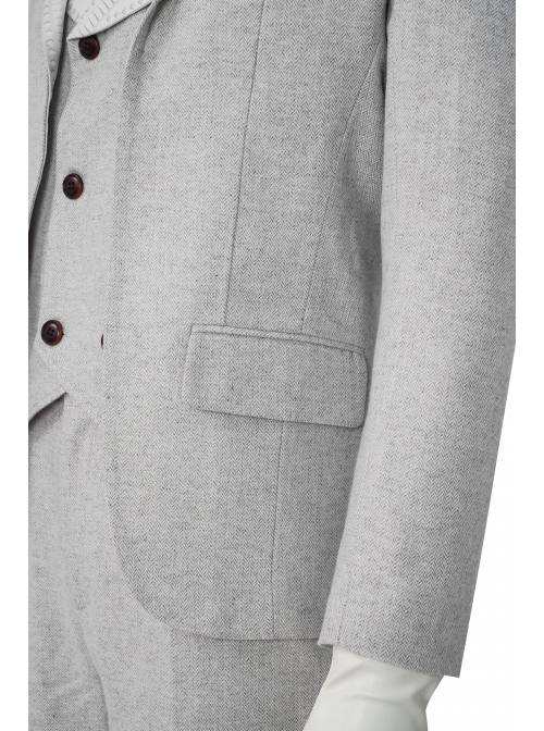 TV Drama Moon Knight Marc Spector Mr. Knight Costume Gray Suit Halloween Cosplay Costume Gray Suit Jacket