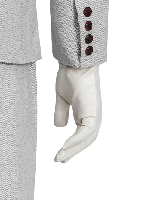 TV Drama Moon Knight Marc Spector Mr. Knight Gray Suit Halloween Cosplay Accessories White Tie And Gloves
