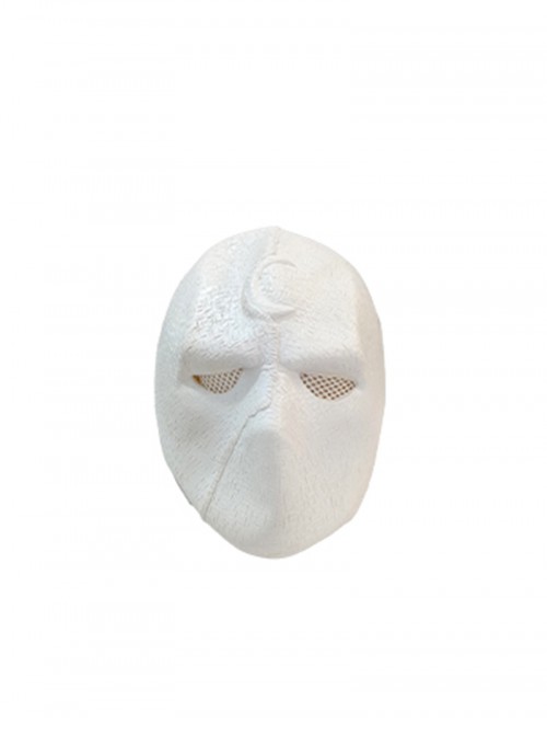 TV Drama Moon Knight Marc Spector Mr. Knight Gray Suit Halloween Cosplay Accessories White Mask