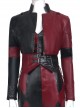 The Suicide Squad Harley Quinn Halloween Cosplay Costume Black-Red Short Jacket