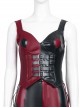 The Suicide Squad Harley Quinn Halloween Cosplay Costume Black-Red Vest