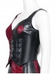The Suicide Squad Harley Quinn Halloween Cosplay Costume Black-Red Vest