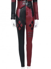The Suicide Squad Harley Quinn Halloween Cosplay Costume Black-Red Trousers