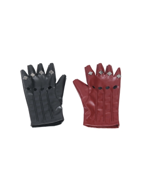 The Suicide Squad Harley Quinn Halloween Cosplay Accessories Black-Red Gloves