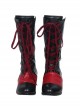 The Suicide Squad Harley Quinn Halloween Cosplay Accessories Black-Red Boots