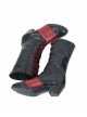 The Suicide Squad Harley Quinn Halloween Cosplay Accessories Black-Red Boots