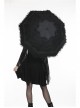 Gothic Lolita Fashion Black Lace Telescopic Umbrella