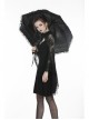 Gothic Lolita Fashion Black Lace Telescopic Umbrella