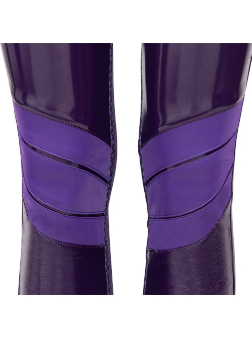Game Batman Gotham Knights Batwoman Battle Suit Halloween Cosplay Costume Purple Bodysuit