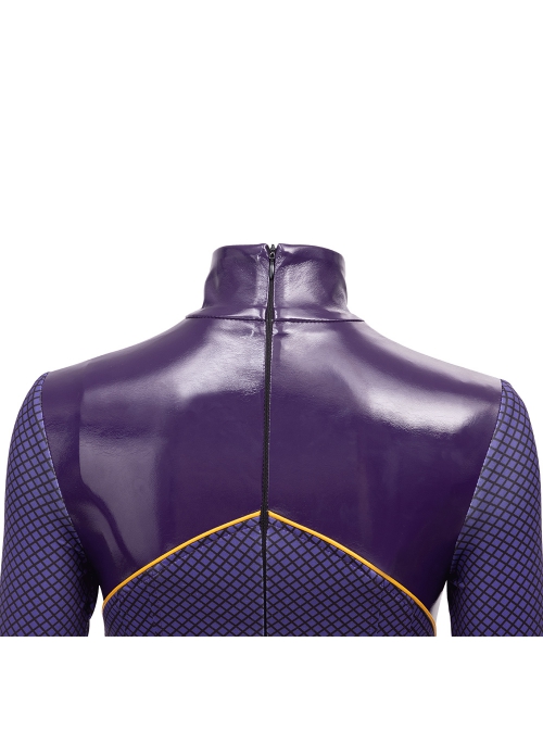 Game Batman Gotham Knights Batwoman Battle Suit Halloween Cosplay Costume Purple Bodysuit