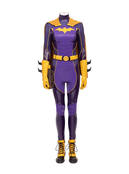 Game Batman Gotham Knights Batwoman Battle Suit Halloween Cosplay Costume  Purple Bodysuit - Magic Wardrobes