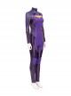 Game Batman Gotham Knights Batwoman Battle Suit Halloween Cosplay Costume Purple Bodysuit