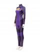 Game Batman Gotham Knights Batwoman Battle Suit Halloween Cosplay Costume Purple Bodysuit