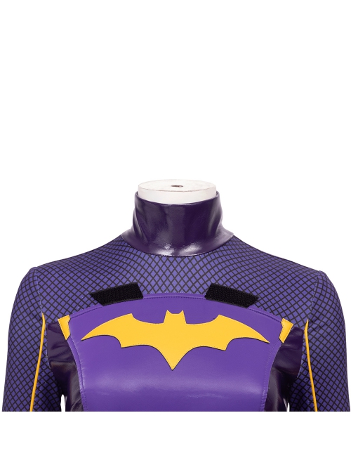 Game Batman Gotham Knights Batwoman Battle Suit Halloween Cosplay Costume Purple Bodysuit