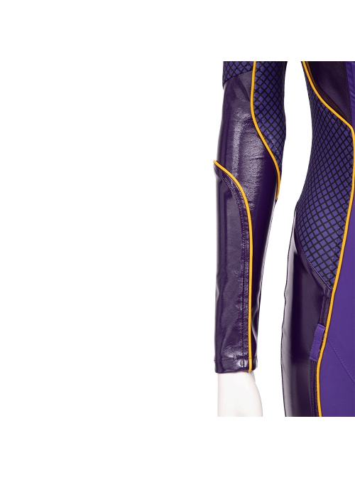 Game Batman Gotham Knights Batwoman Battle Suit Halloween Cosplay Costume Purple Bodysuit