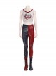Suicide Squad Kill The Justice League Harley Quinn Halloween Cosplay Costume White Short Vest