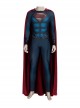 Man of Steel 2 Superman Clark Kent Battle Suit Halloween Cosplay Costume Red Cloak